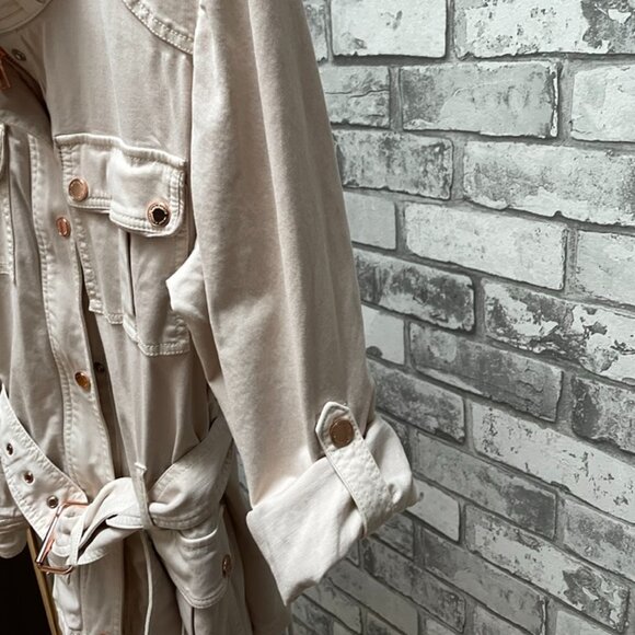 Light Pink Belted Utility Jacket from White House Black Market - Picture 7 of 10